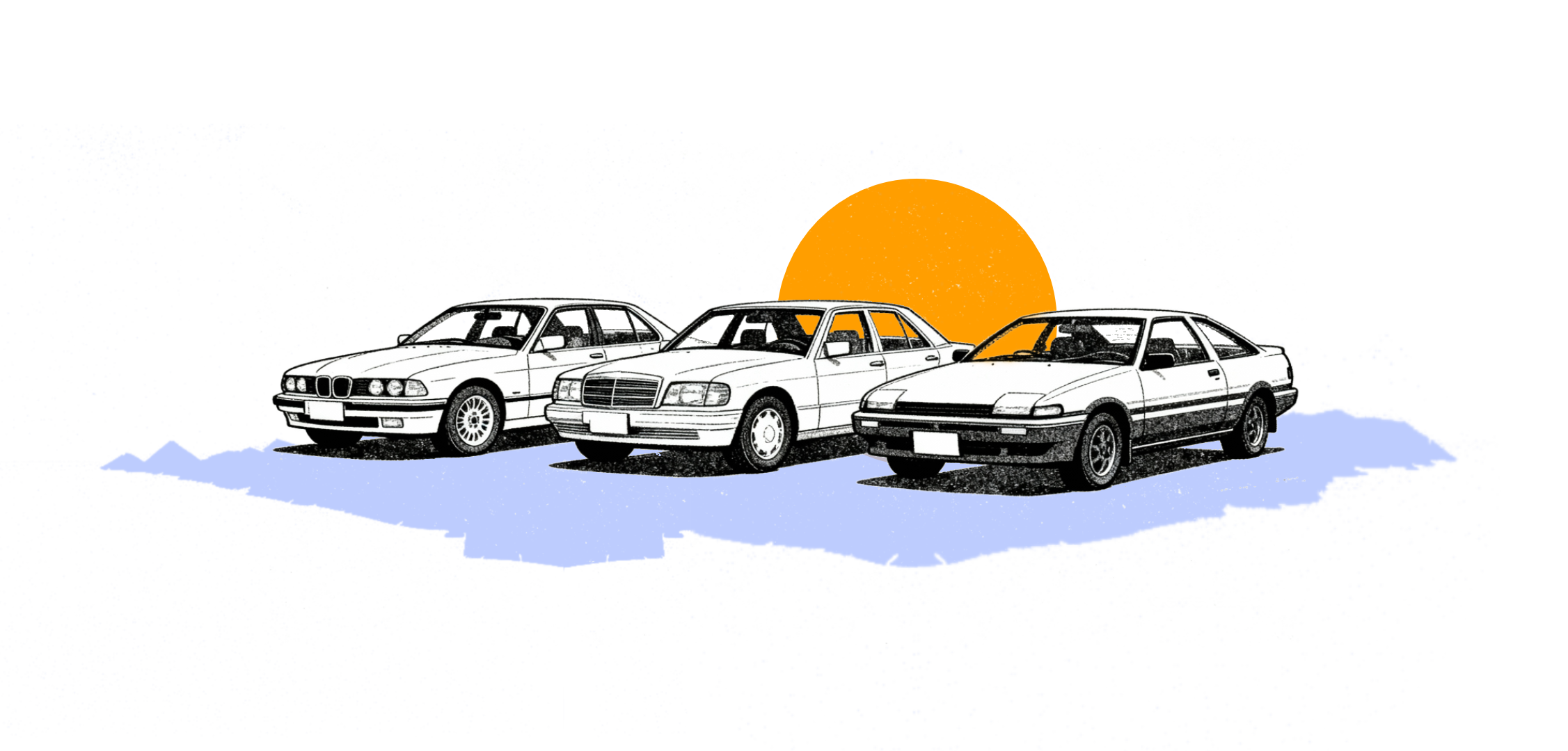 Classic cars illustration